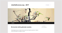 Desktop Screenshot of interfaithvoices.org